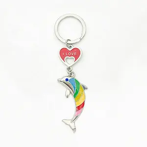 Travelpro Customized Animal Dolphin Metal Key Chain Sea Creaturesas Style Keychain Accessories For Souvenirs Key Ring