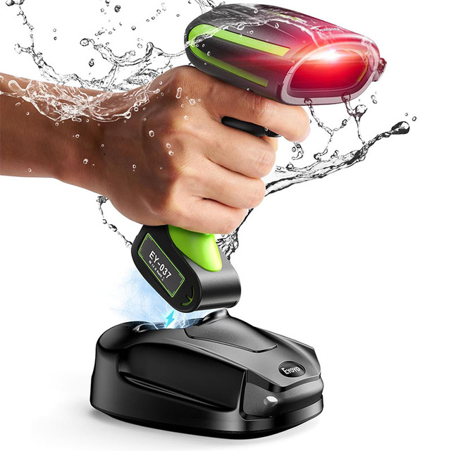 Eyoyo IP65 Waterproof 3-in-1 Bluetooth Wireless USB Handheld Bar Code Reader 1D 2D QR Industrial Barcode Scanner for Laptop