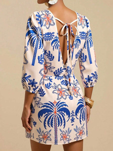 Abito Estivo di Tendenza, Sexy, Floreale, in Chiffon, Aderente, alla Moda per Donne, Popolare in Europa e negli Stati Uniti - Product Image 2
