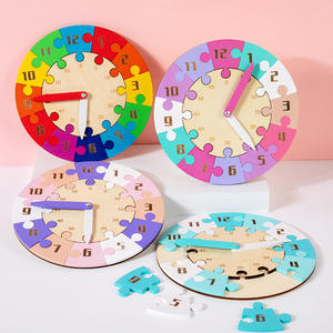 <span class=keywords><strong>Vente</strong></span> flash - Horloge éducative pour enfants - Puzzle en bois - Éducation préscolaire - Cognition du temps - Jouet de puzzle - Product Image 2