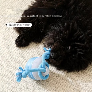 <strong>2026</strong> <strong>New</strong> Arrival Electric Plastic Dog Toy Ball with Built-in Barking Puzzle Rope <strong>for</strong> Small &amp; Medium Dogs Pet Chew Toys - Product Image 3