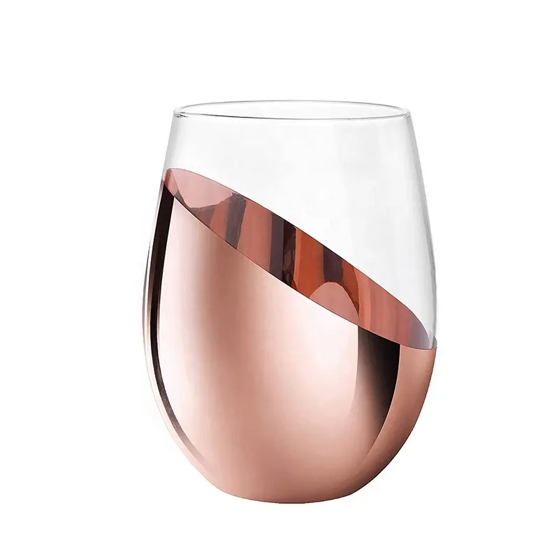 Populaire Electroplated Stemless Wijnglas Koperen Gekleurde Stemless Glas Tumbler
