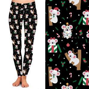 הגעה חדשה סקסי נשים מכנסיים גבוה מותן עבודה מתוך גבירותיי נשים חג המולד קואלה כלב הדפסת חותלות - Product Image 3