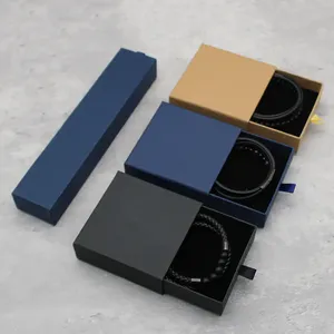 Scatole in Cartone Kraft Spesso per Imballaggio Gioielli, Stampa Logo Personalizzata, per Bracciali e Collane, Confezione Regalo Marrone Piccola - Product Image 2