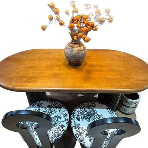 Oval <b>Solid</b> <b>Wood</b> Dining <b>Table</b> Vintage Style For Home Dining Room Stable Design - Product Image 5