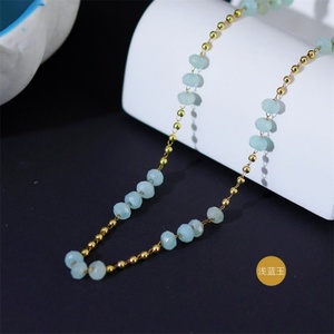 สร้อยโชคเกอร์ประดับลูกปัดหยกสีทอง18K มาใหม่ - Product Image 5