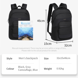 Ozuko 9847 College Students Sac à dos de travail approuvé par la compagnie aérienne pour <span class=keywords><strong>ordinateur</strong></span> de <span class=keywords><strong>17</strong></span> <span class=keywords><strong>pouces</strong></span> pour hommes et femmes - Product Image 6