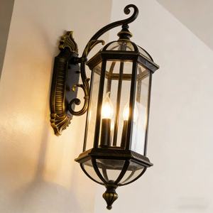 Lampes murales rétro européennes en aluminium pour extérieur, jardin, paysage, étanches IP65, balcon, couloir, lampes murales LED pour extérieur - Product Image 2