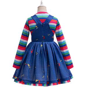 Disfraz <span class=keywords><strong>de</strong></span> Muñeca <span class=keywords><strong>de</strong></span> Terror <span class=keywords><strong>de</strong></span> Halloween, Vestido con Tirantes, Cosplay <span class=keywords><strong>de</strong></span> Película, Mono Azul, Disfraz <span class=keywords><strong>de</strong></span> Fantasma <span class=keywords><strong>Chucky</strong></span> para Niñas, Carnaval, <span class=keywords><strong>Asesino</strong></span> <span class=keywords><strong>de</strong></span> Terror - Product Image 2