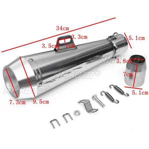 Tubo de Escape para Motocicleta de 38~51 mm para Honda CBR600, Kawasaki Ninja Z250, Yamaha YZFR1, Escape Universal para Motocross - Product Image 6