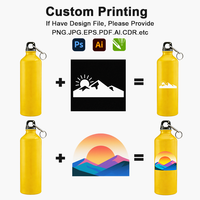 Vente directe d'usine, couleur personnalisable, logo, design anti-fuite, bouteille d'eau de sport durable sans BPA de 750 ml