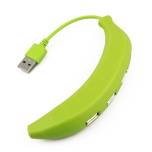 Linda forma de plátano de 4 puertos USB 2,0 HUB <span class=keywords><strong>Mini</strong></span> interfaz OTG Splitter Soporte para regalos con temática de comida de vacaciones Ventas transfronterizas - Product Image 2