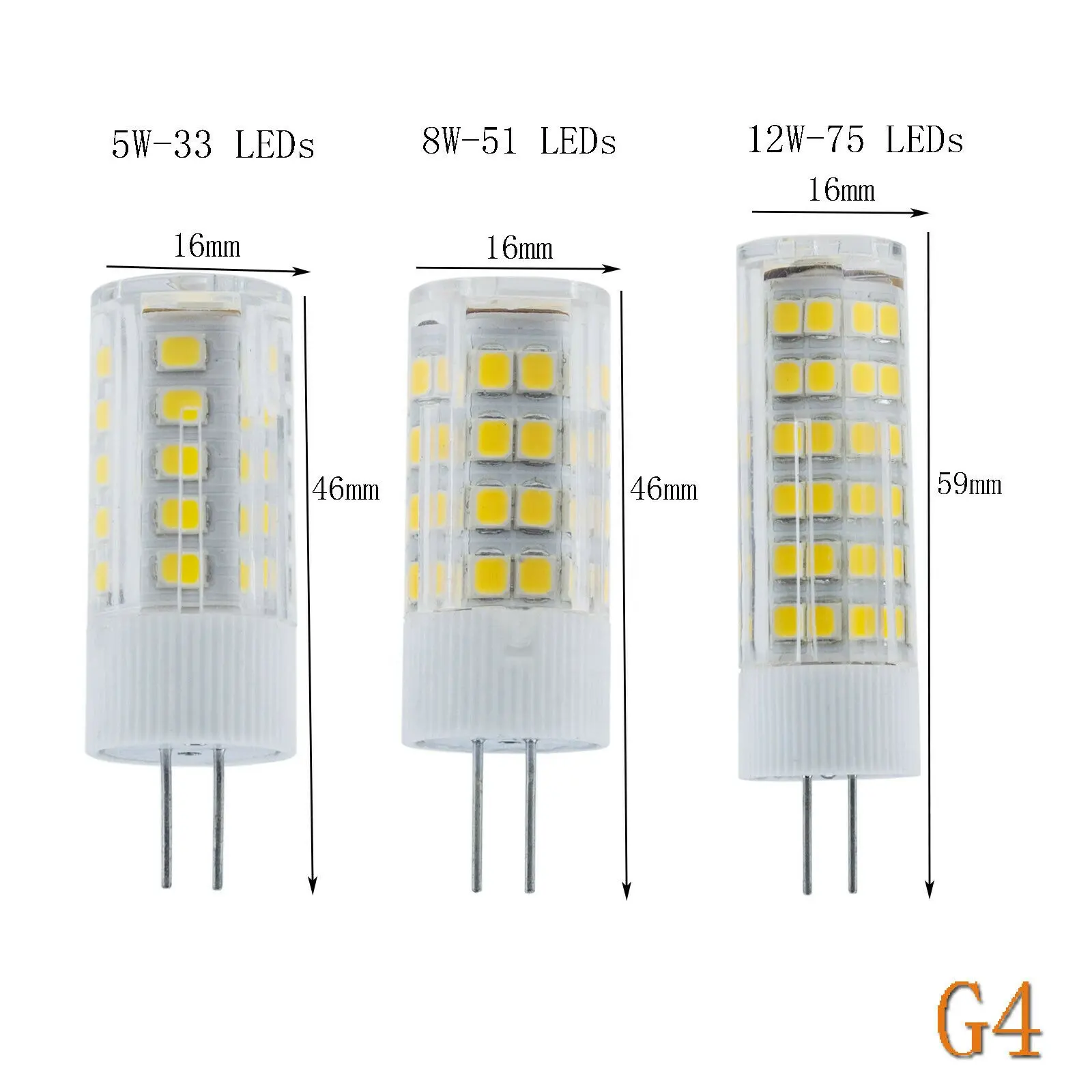 230V G9 Ceramics LED Corn Bulbs 3W 5W 7W Capsule Crystal Lights Lamp