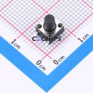 TS-1102S-B-H-B Tactile Switch SMD-4P,6x6mm Switch Single Pole Single Throw Round Button 1.6N Vertical Mount - Product Image 1