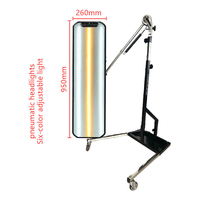 Lampe de détection des bosses de voiture KARJOYS, lumière réglable à six couleurs, 360° °   Lumière rotative pour la réparation des bosses de voiture, phares pneumatiques
