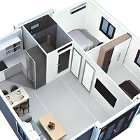 Maison conteneur pliable extensible, cabane modulaire préfabriquée, espace personnalisable, maison économique en termes d'espace pour usage résidentiel