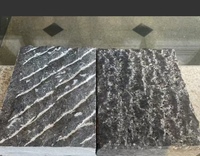 Dalles de pavage en granit noir |   Surface martelée moderne, légère et durable |   Courte-pièce écologique sur mesure pour cour, découpée sur mesure