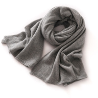 Écharpe en tricot mélangé de cachemire en gros écharpe enveloppante unisexe couleur unie hiver chaud châle tricoté Erdos haut de gamme personnalisé