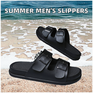 Sandalias de Verano Casuales para Hombre, de Microfibra, con Doble Tira y Hebillas Metálicas, Suela Suave y Plantilla de EVA - Product Image 2