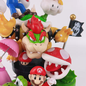 Dibujos animados Mari y <span class=keywords><strong>Luigi</strong></span> figura de acción princesa melocotón estatua de plástico Bowser Toad Yoshi Lakitu Pvc juguete para colección niños adultos - Product Image 2