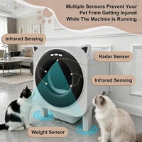 Caja de Arena Inteligente para Gatos Kailan con Sensor de Seguridad Dual, Autolimpieza Automática, Control por Aplicación, Monitoreo del Peso Saludable del Gato, 76L, Gran Capacidad