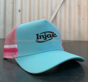 Small MOQ Orders Deep Crown 2 Side Stripes Trucker Hats Mesh Trucker Cap Australia Country 5 Panel a <b>Frame</b> Country Trucker Caps - Product Image 4