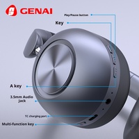 Casque sans fil pliable léger S-16 avec microphone, réduction de bruit ANC de haute qualité