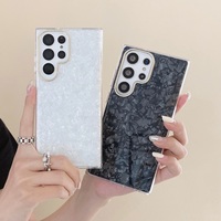 Étui de téléphone de luxe à motif coquillage, paillettes lumineuses pour Samsung Galaxy S23 Ultra, étui en TPU, coques de téléphone portables populaires