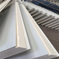 Panneau en laine de roche polyuréthane épaissi sur mesure, panneau de toiture PV à joint vertical, panneau d'isolation pour entrepôts frigorifiques et chaîne du froid