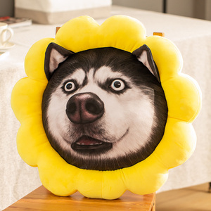 Coussin en <span class=keywords><strong>peluche</strong></span> en forme de tête d'animal de compagnie, Husky mignon, jouet en <span class=keywords><strong>peluche</strong></span> - Product Image 6