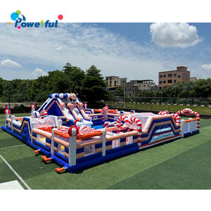 Parc à thème espace gonflable extérieur enfants jouant au parc aquatique parcours du combattant autour du parc pour la <span class=keywords><strong>location</strong></span> d'événements - Product Image 1