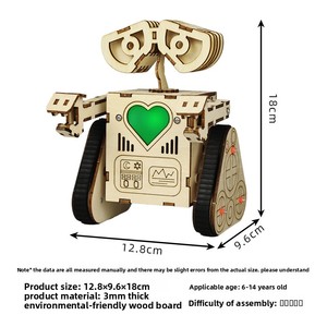 Robot de Madera con <span class=keywords><strong>Inteligencia</strong></span> <span class=keywords><strong>Artificial</strong></span>, Kits de Manualidades y Materiales para Educación Introduuctoria, Tecnología Innovadora de Alta Dificultad, DIY - Product Image 4