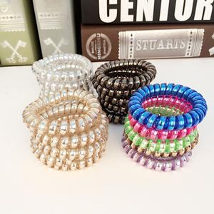 <span class=keywords><strong>Chouchou</strong></span> en <span class=keywords><strong>plastique</strong></span> coloré de ligne téléphonique classique de mode pour des femmes de filles - Product Image 3