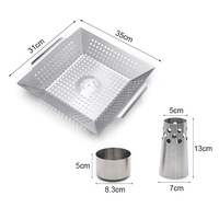 Panier de cuisson vertical pour poulet, support à canette de bière, grille de rôtissage, panier de barbecue, support de cuisson pour dinde