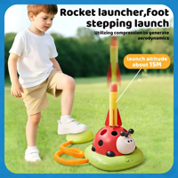 Ensemble de jeu de divertissement sportif 4 en 1 : Machine RC Coccinelle, Lanceur de fusées et Jeu de lancer d'anneaux, Jouets de sport d'extérieur