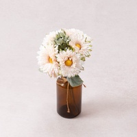 Fleur en tissu de soie tournesol Teddy à 6 têtes, style guérison, nouée à la main, pour arrangements floraux de mariage, décoration intérieure et verdure de bureau