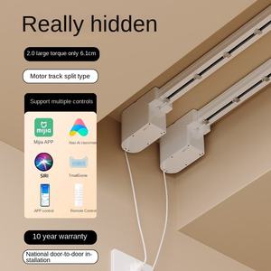 Modern Intelligent Single Double <strong>Electric</strong> <strong>Curtain</strong> Metal Alloy Track Mini <strong>Motor</strong> Hidden Type Small Love Design Living Room Set - Product Image 3