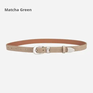 <span class=keywords><strong>Ceinture</strong></span> en cuir véritable pour <span class=keywords><strong>femme</strong></span>, style vintage britannique rétro français, en daim mat, 110 cm, boucle en alliage de 2 à 4 cm, polyvalente, tendance - Product Image 6