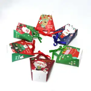 Customization New Small Creative Red Green Christmas Apple Box Packaging Paper Bag Eve Christmas Gift Boxes