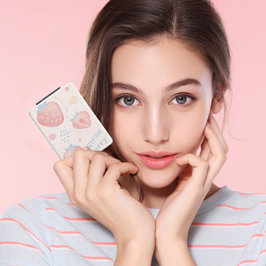 <span class=keywords><strong>Miroir</strong></span> de maquillage pliable double face en cuir PU pour femmes, <span class=keywords><strong>miroir</strong></span> de maquillage de voyage, peut être vendu en gros et personnalisé avec logo - Product Image 2