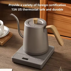 กาต้มน้ำแบบพกพาสำหรับชงกาแฟดริปที่บ้าน ควบคุมอุณหภูมิได้ พร้อมหัวก้านแบบกูสเนคสำหรับชงชาแบบอาหรับ - Product Image 4