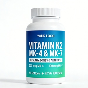 OEM ODM วิตามิน K2 ซอฟต์เจล MK7 MK4 600mcg เพื่อสุขภาพกระดูก ผู้จัดจำหน่ายพร้อมแคปซูล 600 มก. 60 แคปซูล - Product Image 1