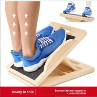 NTJY Planche d'équilibre inclinée 3-en-1 en bois réglable pour l'étirement des mollets et des jambes, équipement de fitness, planche à côtes, utilisation intérieure