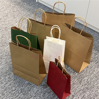 Vente en gros d'emballage d'épicerie kraft artisanal recyclé de qualité supérieure à emporter sac en papier de restaurant personnalisé pour la livraison de nourriture