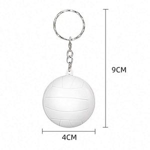 Custom White PVC Volleyball Keychains with Silk Screen Printing-Portable Party Favors & School Carnival <b>Gift</b> Fillers - Product Image 2