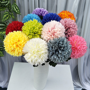 Queyiyi Fleurs artificielles en soie, bouquet de chrysanthèmes 30cm-100cm, décoration de mariage et de maison - Product Image 2