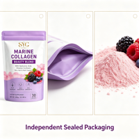 Collagène marin OEM ODM, acide hyaluronique, vitamine C, biotine en poudre 300g, étiquette privée, prix d'usine, vente en gros