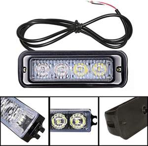 Barres lumineuses LED <span class=keywords><strong>4</strong></span> Watts en gros, double couleur, 12V, feux de signalisation clignotants pour véhicules, feux de détresse pour moto, clignotants latéraux - Product Image 3