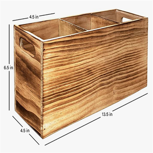 Porte-ustensiles en bois rustique, pour décor de cuisine, ferme, organisateur de comptoir et rangement des outils de cuisine, <span class=keywords><strong>Triple</strong></span> - Product Image 3