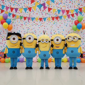 Costume de Mascotte <span class=keywords><strong>Minion</strong></span> en Une Seule Pièce Intégrée, Reproduction Fidèle du Personnage Classique - Product Image 1